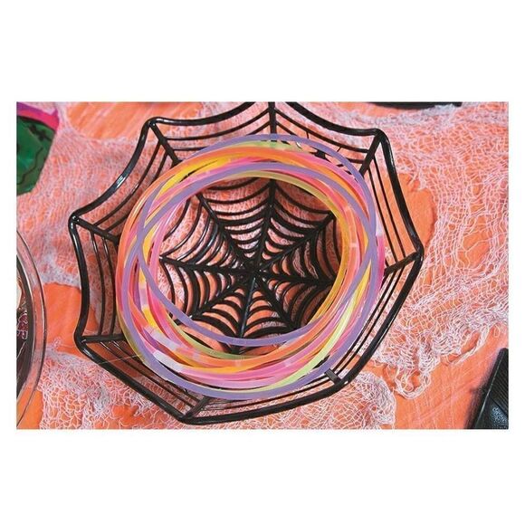 NEW IN PACKAGE NELIBLU SET OF 3 PLASTIC HALLOWEEN SPIDERWEB BOWLS - Picture 4 of 6